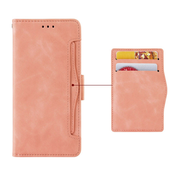Pattintható tok a Xiaomi Redmi A3, Card Slot, rózsaszín