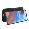 Pattintható tok a Motorola Moto E7 Power / E7i Power, Wallet Litchi Texture, fekete
