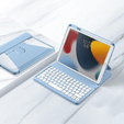 Tok + billentyűzet iPad 10.2 2021 / 2020 / 2019 7/8/9 gen, kék