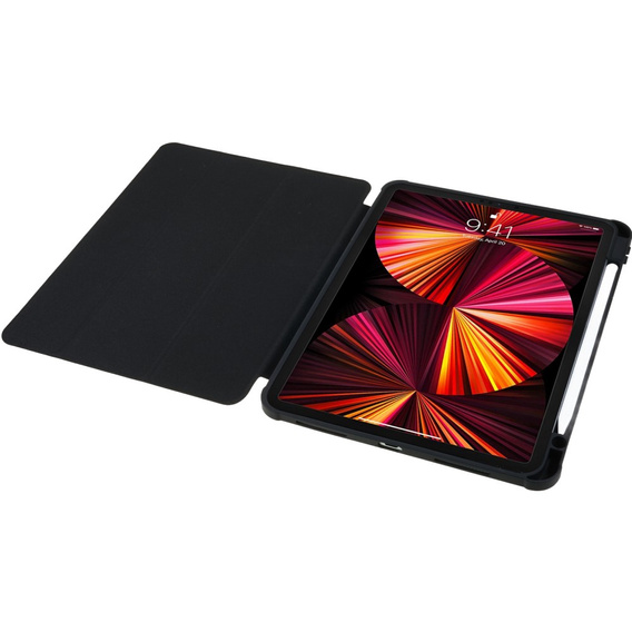 Tok iPad Pro 12.9" 2022/2021/2020 (6/5/4 gen.), Smartcase Hybrid, tolltartó résszel, fekete