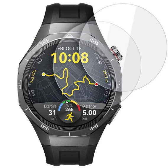 2x ERBORD edzett üveg a Huawei Watch GT 5 Pro 46mm-es órájához, rögzítőkerettel