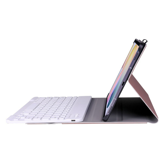 Tok + billentyűzet Samsung Galaxy Tab Tab S7/S8 T870 T875, rózsaszín rose gold