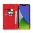 Pattintható tok a iPhone 15, Litchi Skin Grain, fekete