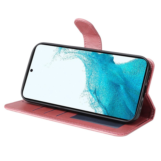 Pattintható tok a Samsung Galaxy A34 5G, Leather Wallet, rózsaszín rose gold