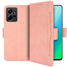 Pattintható tok a Xiaomi Redmi Note 12 4G, Card Slot, rózsaszín