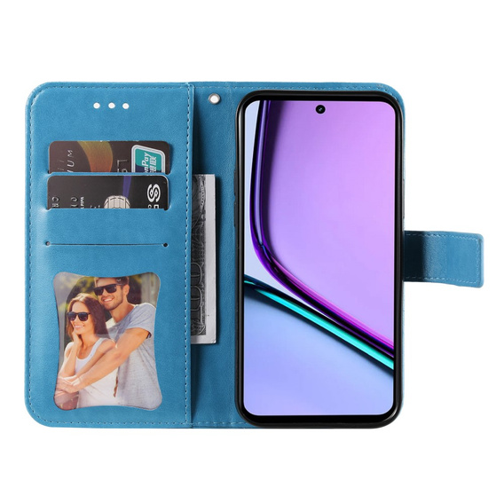 Pattintható tok a Realme C67, Mandala, kék