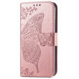Pattintható tok a Samsung Galaxy S25 FE, Butterfly, rózsaszín rose gold
