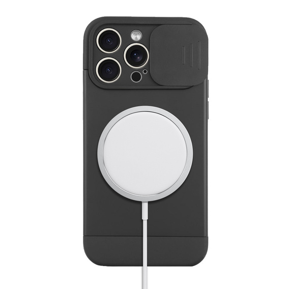 Telefontok a iPhone 15 Pro Max, ERBORD MagProtect Slide Camera, fekete