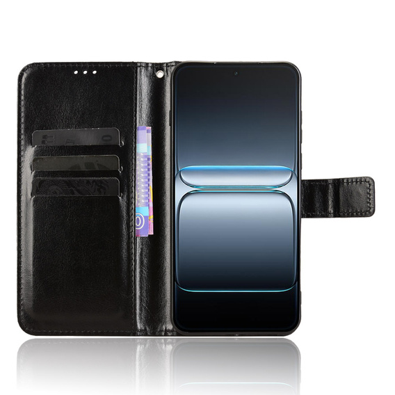 Pattintható tok a OnePlus Nord 5, Crazy Horse Wallet, fekete