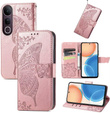 Pattintható tok a Vivo V50 Lite 4G / 5G, Butterfly, rózsaszín rose gold