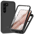 Tok Samsung Galaxy S23 készülékhez, Shockproof, fóliával, fekete
