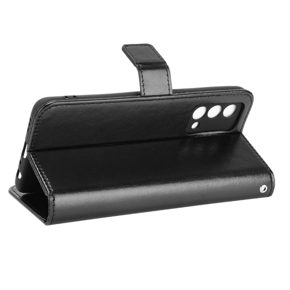 Pattintható tok a Realme GT Master, Crazy Horse Wallet, fekete