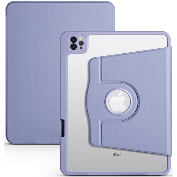 Tok iPad Pro 11" 2022/2021/2020 (4/3/2 gen.), tolltartóval, 360°-os forgatható, lila