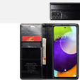 CASEME flip tok Samsung Galaxy A52/A52s, Waxy Textured, fekete