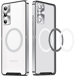 Kameravédő tok Samsung Galaxy S20 FE, CamShield MagSafe, átlátszó / ezüst