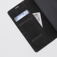 Telefontok a Motorola Moto G73, ERBORD Vintage, pénztárca patenttal, fekete