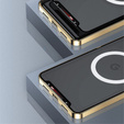 Kameravédő tok Google Pixel 8 Pro, CamShield MagSafe, átlátszó / zöld
