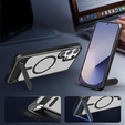 Tok Samsung Galaxy S25 Ultra, Kickstand Matt Case, MagSafe, fekete