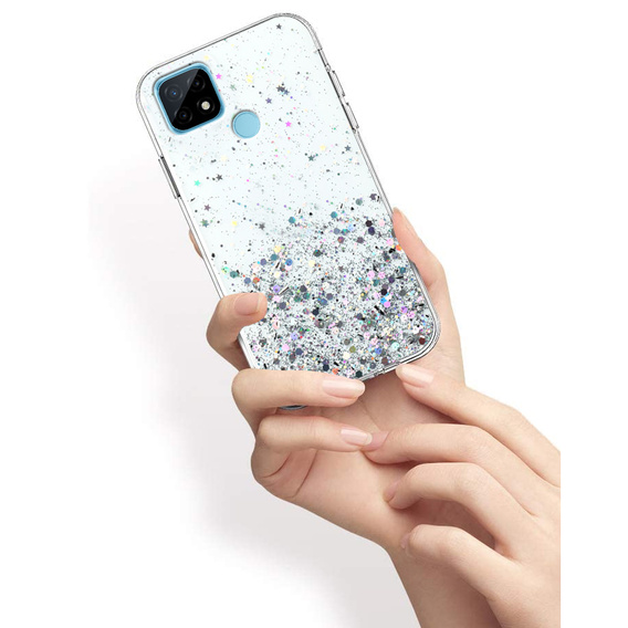 Telefontok a Realme C21, Glittery, átlátszó