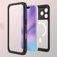 Redpepper tok iPhone 17 Pro készülékhez, IP68 vízálló, MagSafe, átlátszó, fekete oldallapokkal