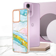 Védő tok Motorola Moto G24 / G24 Power / G04, Marble Slim Case, kék
