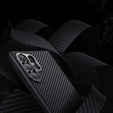 BENKS Kevlar tok Samsung Galaxy S24 Ultra, MagSafe, Carbon Fiber, fekete