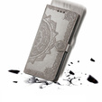 Pattintható tok a Motorola Moto G24 / G24 Power / G04, Mandala, szürke