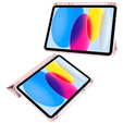 Tok iPad 10.9 2022 10 Gen, Smartcase Hybrid, tolltartó résszel, rózsaszín