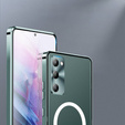 Kameravédő tok Samsung Galaxy S20 FE, CamShield MagSafe, átlátszó / zöld