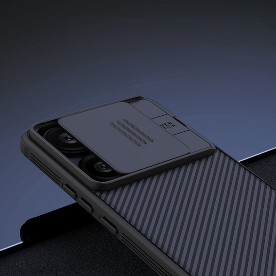 Tok Xiaomi Poco F6, páncélozott Nillkin, CamShield Pro, fekete