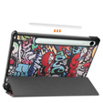 Tok Samsung Galaxy Tab S10 Lite / S10 FE / S9 FE, pánttal, graffiti