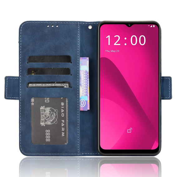 Pattintható tok a T Phone 2 5G, Card Slot, sötétkék
