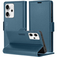 Tok Oppo Reno 14, ERBORD Glossy Litchi, pénztárca patenttal, kék