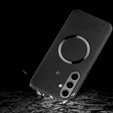 Telefontok a Samsung Galaxy S24 FE, Leather Hybrid MagSafe, fekete