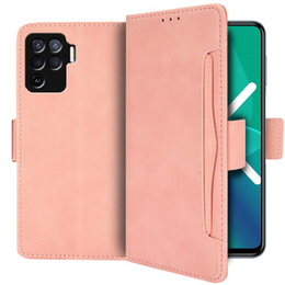 Pattintható tok a Oppo Reno5 Lite, Card Slot, rózsaszín