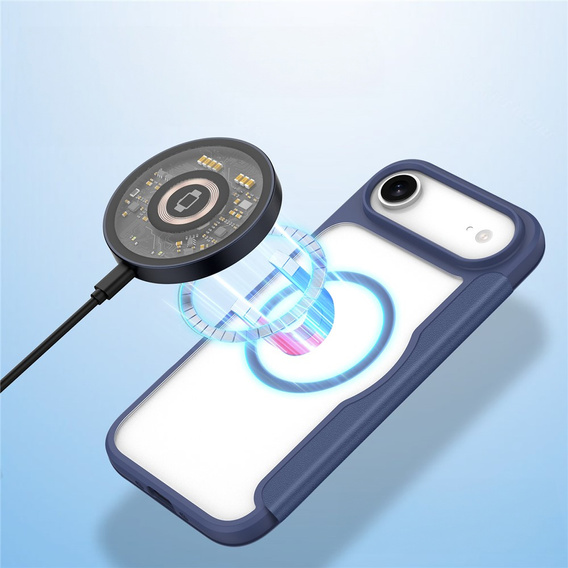 Dux Ducis tok iPhone Air, Skin X Pro, pánttal, MagSafe-hoz, tengerészkék