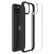 A Spigen tok iPhone 15, Ultra Hybrid, fekete + 9H edzett üveg