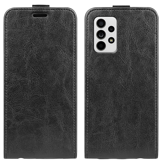 Pattintható tok a Samsung Galaxy A33 5G, Flip, fekete