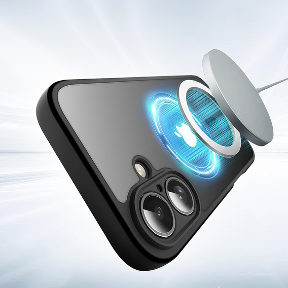 Matt tok iPhone 17 készülékhez, Magsafe-hoz, matt fekete