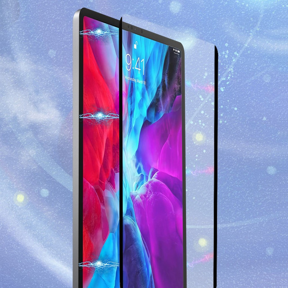 PVC papírérzetű védőfólia iPad Pro 12.9" 2022/2021/2020 (6/5/4 gen.) készülékhez, fekete
