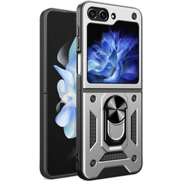 Páncélozott telefontok a Samsung Galaxy Z Flip5 5G, Nox Case Ring, ezüst