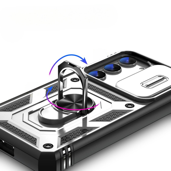 Telefontok a Samsung Galaxy S23, CamShield Slide, CamShield Slide, Fehér / fekete