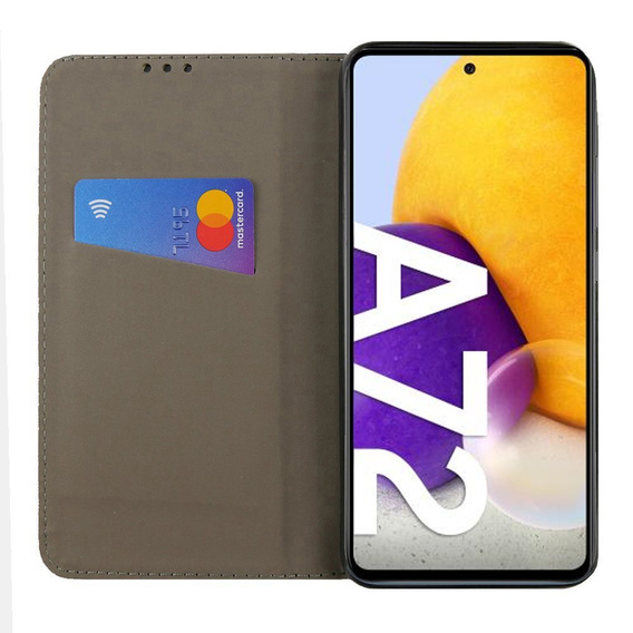 Pattintható tok a Samsung Galaxy A72 5G / A72 LTE, Wallet Smart Magnet, kék