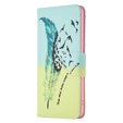 Pattintható tok a Xiaomi Redmi Note 13 Pro 5G, Wallet, Feather kék / sárga