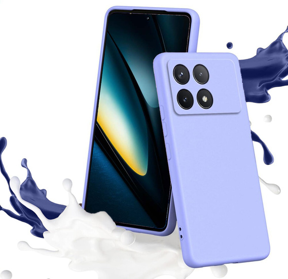 Telefontok a Xiaomi Poco F6 Pro, Silicone Lite, lila