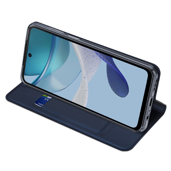 Dux Ducis Telefontok a Motorola Moto G53, Skinpro, sötétkék