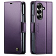 CASEME Litchi pénztárca flip tok Samsung Galaxy Z Fold7 5G számára