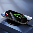 Magnetic Dual Glass MagSafe tok iPhone 16, fekete