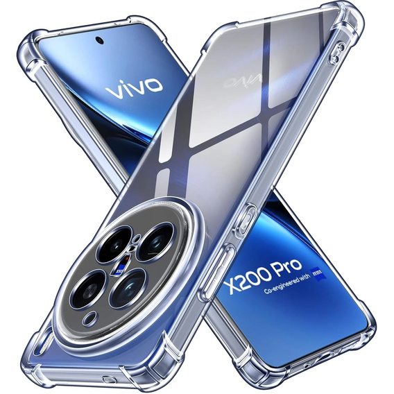 Telefontok a Vivo X200 Pro 5G, Dropproof, átlátszó