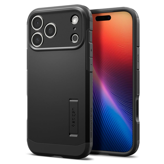 Spigen tok iPhone 17 Pro Max készülékhez, Tough Armor T MagSafe, fekete